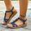 Women's Roman Strap Flat Sandals Size 40 EU 5