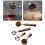 Accurate Measuring Spoon for Coffees Bean Features Comfortable Walnuts Handle and Stainless Steel Construction 2