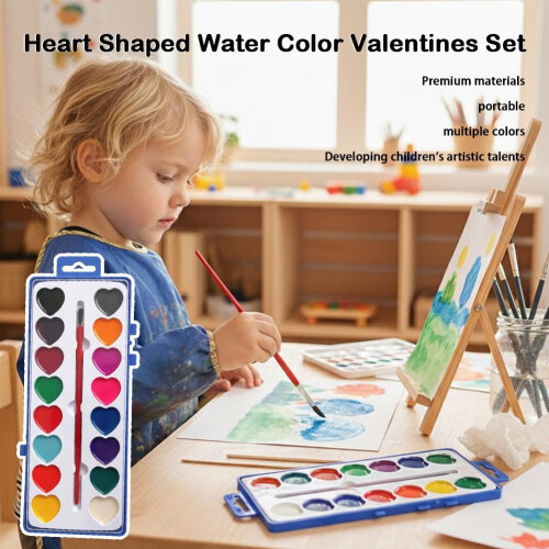 Mini Watercolor Paint Set Portable Palette 8 Grids 2