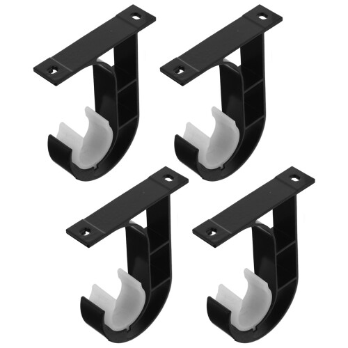 Set di 4 staffe di montaggio resistenti per aste e ganci per tende da soffitto.