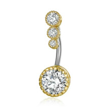 Women's 925 Silver Belly Bars Navel Rings 4