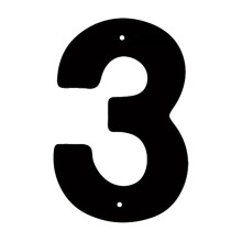 3D Iron Art House Number Sign, Simple Screw-Mounted Home Address Plaque for Outdoor Display, 4"x6"