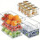 Refrigerator Organizer Bins Stackable Fridge Food Storage Box With Handle Clear Plastic Pantry Food Freezer Organizer Tool 6