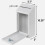 Metal Donation Box with Lock Wall Mounted White 1-Pack 2