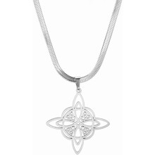 Colier cu nod de vrăjitoare pentru femei, pandantiv cu nod celtic irlandez, Triquetra, Trinity, triunghi, nod, Viking, bijuterii păgâne, cadou