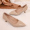 Women's Beige Pointed Toe Pumps Heels Size 37 EU 7