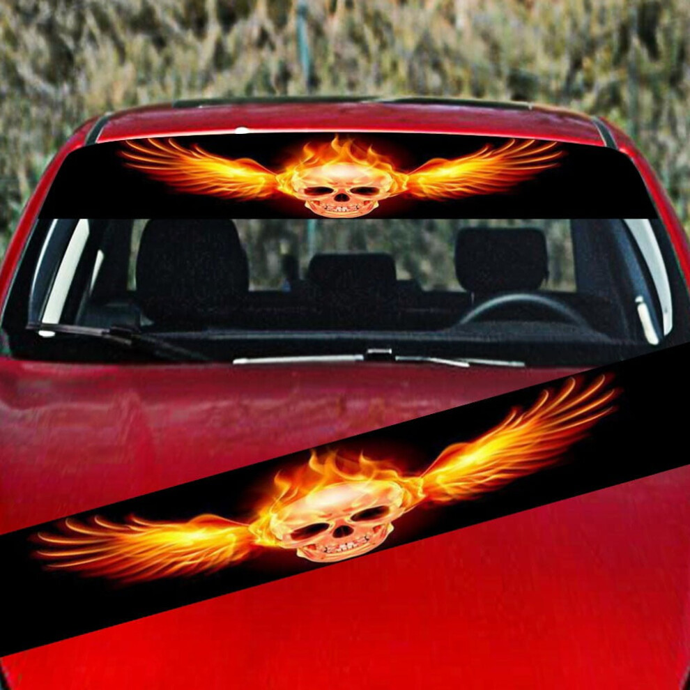 Personalized Car Windshield Sticker Decals Universal 3D Sunshade Wolf Eyes 9327961827004