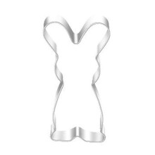 Emporte-pièce lapin de Pâques en acier inoxydable avec moule en résine, compatible lave-vaisselle, idéal pour la pâtisserie en forme d'œuf de