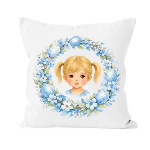 Peach Skin Velvet Throw Pillow 45x45cm Easter Double-Sided