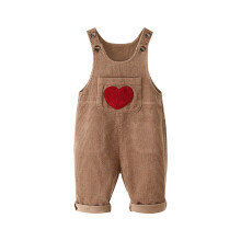 Corduroy Bib Overalls for Toddlers Khaki 5-6 Years