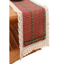 Table Runner, Rustic Farmhouse Cotton Linen Table Runner for Dining Room Dresser Farmhouse Decor