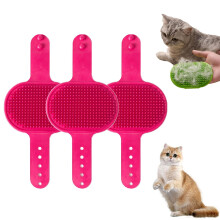 Meowvo Silicone Grooming Strap Pad for Cats & Dogs – 2-in-1 Self-Groomer, Compatible with Climbing Frames & Tables, Red