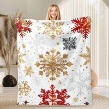 Festive Flannel Blanket - Pink Gingerbread & Tree Design, Soft Warm All-Season Throw for Sofa Bed Car Office Camping Travel Holiday Decoration