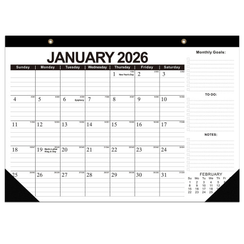 2026 Ημερολόγια γραφείου 2026-2027 Ημερολόγιο τοίχου από Ιανουάριο 2026 έως Ιούνιο 2027, 18