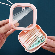 Přenosná průhledná úložná krabička na make-up, šperky, vlasové vizitky a bavlnu – kompatibilní s organizérem na domácí textil