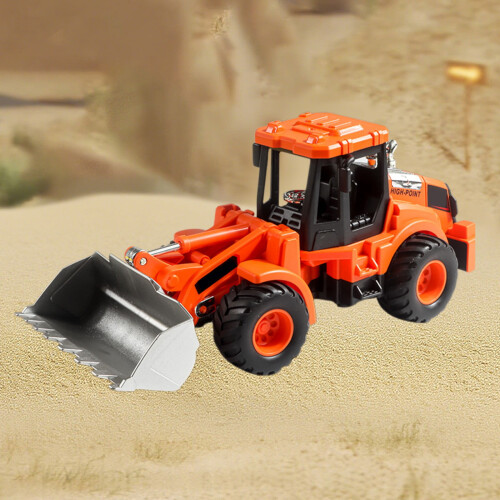 Πορτοκαλί αυτοκινητάκι Pushdozer για νήπια 3-7+, συμβατό με παιχνίδια κατασκευών,