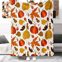 Rust Red Fall Throw Blanket – Soft Fuzzy Plush Faux Fur Cozy Blanket for Couch, Sofa, Bed; Gifts for Kids, Adults, Wife – Compatible with Autumn