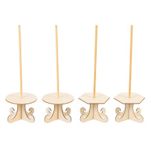 4 Pcs Wooden Doughnut Stand Set, Practical Donut Rack Holder for Desserts and Bagels, Kitchen Display