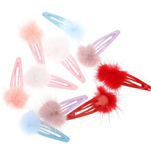 Toddler Girl Hair Accessories Plush Light Blue 10 Pieces