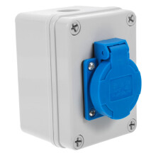 Outdoor Electrical Box IP65 Waterproof Power Outlet 3 Socket Panel Mount Industrial Female Plugs Connector Cover