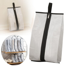 PRYESS Black Trim Boot Storage Bag 20x40cm, Zippered Dust & Scuff Protection for High Boots – Compatible with Travel & Wardrobe