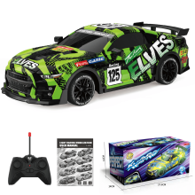 Coche teledirigido de drift para niños, coche de carreras RC 1/18 con luces y neumáticos dobles para niños y niñas. Regalos de Navidad y