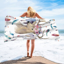 Velvet Beach Towel Microfiber Adult Single-Sided