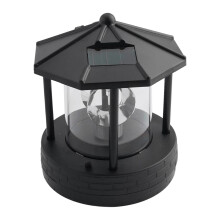 Lighthouse Solar LED Light Fence Decor Sensor Beacon Rotating Beam Lamp Solar Streetlights For Outdoor Garden Decoration