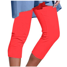 TOPUUTP Capri legíny pro ženy, plus size, stahování bříška, délka ke kolenům, bez kapes, vysoký pas, jóga kalhoty, měkké cvičební