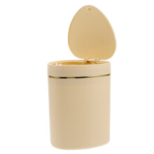 Small Countertop Trash Can With Press Lid Mini Waste Container For Desk Office Bedroom Kitchen Plastic Garbage Bin