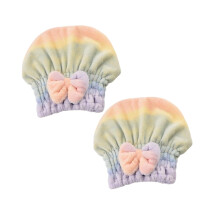 2 Pcs Super Absorbent Hair Towel Wrap, Microfiber Hair Towel Wrap, Soft Bow Tie Wet Hairs Towel Wrap for Long & Short, Wet & Curly Hairs