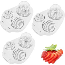 3-in-1 Egg Slicer for Hard Boiled Eggs, Strawberry, Mushroom, Grape, Cherry Tomato – Multifunctional Food Cutter (1PC)