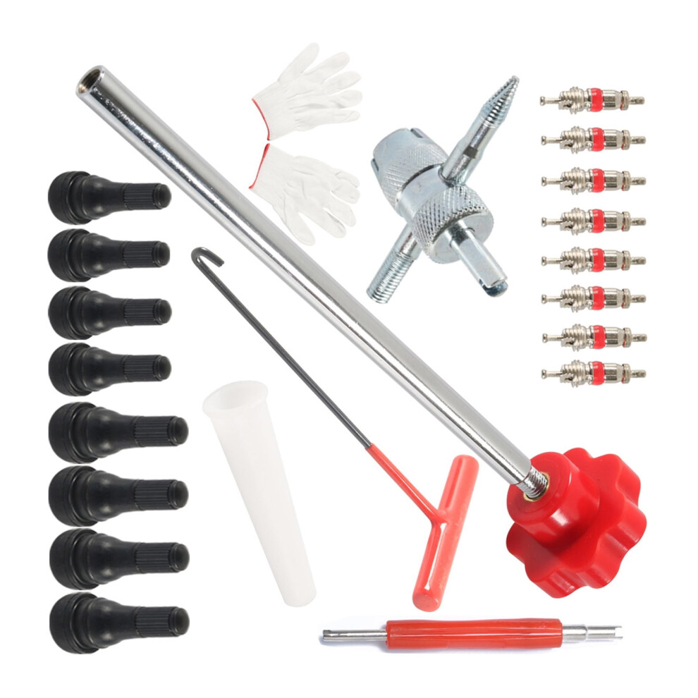 22Pieces Tire Repair Cores Tool Set Comprehensive Tire Repair Tool Simple To Operate For Efficient Puncture Fixing 9130661067010