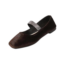 Brown Women's Casual Moccasins – Slip-On, Square Toe, Lightweight & Breathable, Soft Sole for Indoor/Outdoor Wear