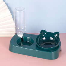 Automatic Cat Dog Bowl Double Pet Food Water Dispenser Stainless Steel Elevated Feeder for Small Medium