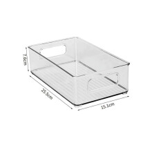 Refrigerator Organizer Bins Stackable Fridge Food Storage Box With Handle Clear Plastic Pantry Food Freezer Organizer Tool