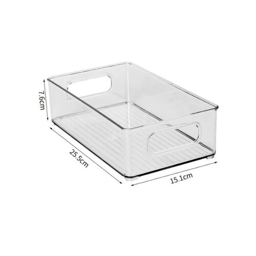 Refrigerator Organizer Bins Stackable Fridge Food Storage Box With Handle Clear Plastic Pantry Food Freezer Organizer Tool
