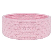 1 Pc Small Woven Oval Basket, Mini Cotton Rope Decorative Organizer Bin – Boho Style, Compatible with Bathroom, Pet Toys & Gifts