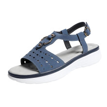Women's Casual Blue Sandals Open Toe Soft Sole Breathable