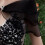(Black, One Size) Châle Dentelle Soirée avec Nœud Strass 3