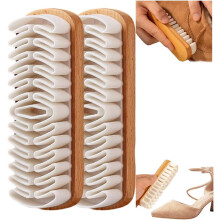 Rubber and Suede Brush Cleaner with Eraser Wooden Handle