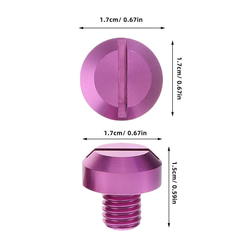 Motorcycle Pedal Mirror Reflector Screw 2 pcs 1