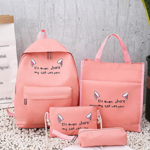 Rucksack-Set mit 4 wasserdichten Schülerrucksäcken