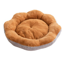 Cama semicerrada para gatos Cama para mascotas con funda extraíble Cama de felpa con forma de flor de invierno con funda extraíble y lavable