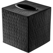 Κάλυμμα για χαρτομάντιλα ματ μαύρο τετράγωνο μεταλλικό 1 τεμάχιο