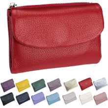 Women's Pebble Leather Wallet 5.3 Inch Coin and ID Card