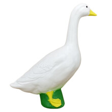 Statue d'oie blanche en résine pour porche de jardin
