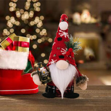Gnome sans visage tricoté, décoration de Noël, 24 cm