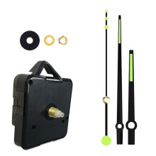 Ensemble de mouvement d'horloge à quartz silencieux, modèle fluorescent à axe long n 6
