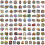 Bus Doodle Stickers Waterproof Decorative 100 pcs 5